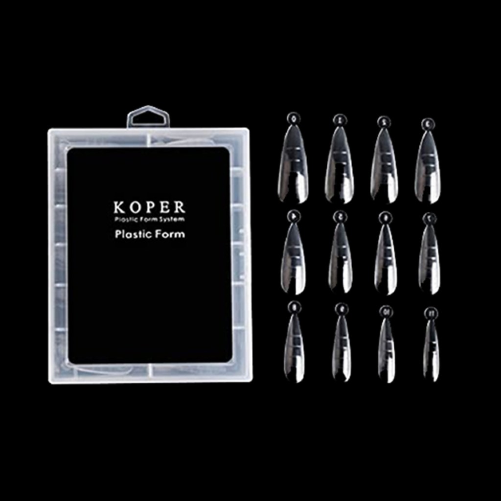 Φόρμες Dual Forms Koper με διαγράμμιση διάφανες για τεχνητά νύχια σε κασετίνα 120τμχ KOPER 